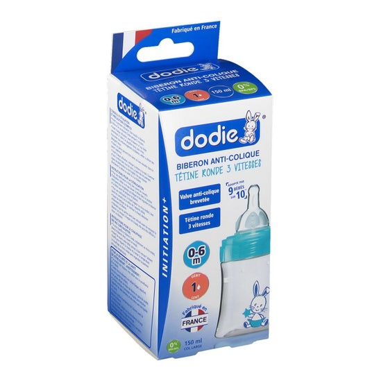 Dodie Initiation Bottle + 3 speeds 150ml 1st ge Dbit 1 mauve