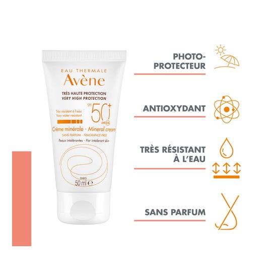 Avène Solar creme fysisk skærm SPF50 + 50ml