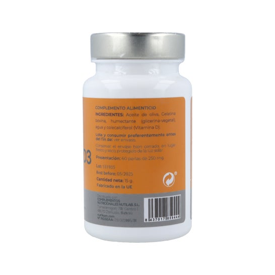Nutilab Vitamina D3 250 mg 60 caps