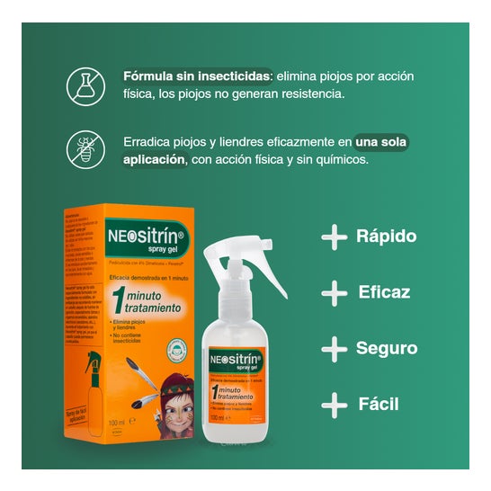 Neositrín Spray Gel Antipiojos 60ml