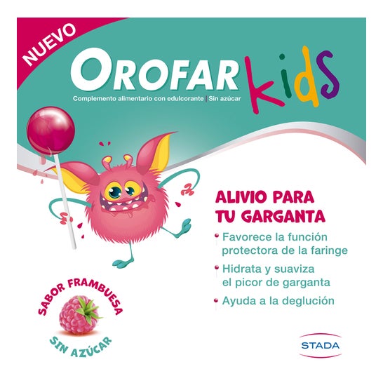 Orofar Kids Piruletas Picor Garganta Sin Azúcar 8uds