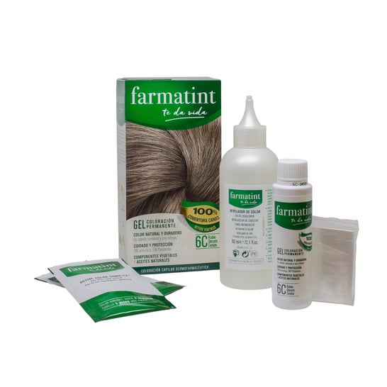 Farmatint Gel 6C Rubio Oscuro Ceniza 135ml