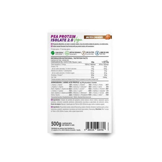 HSN Proteína de Guisante Aislada 2.0 Caramelo Salado 500g