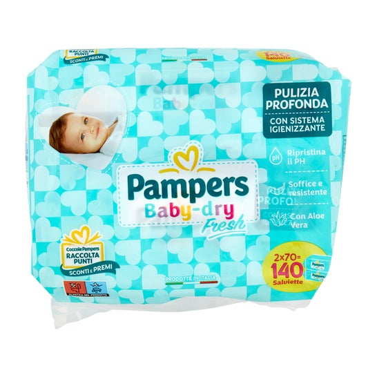 Pampers Baby Dry Fresh Salviette 2x70 Unità
