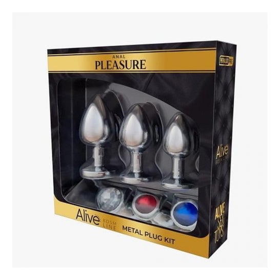 Alive Anal Pleasure Kit Plug Metal 3uds