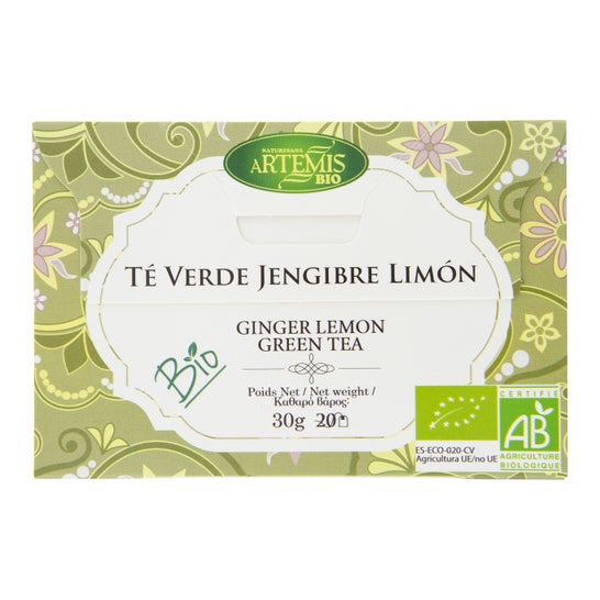Artemis Té Verde Jengibre y Limón 20 uds