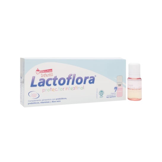 Lactoflora Intestinale beschermer Aardbeiensmaak 7 flesjes