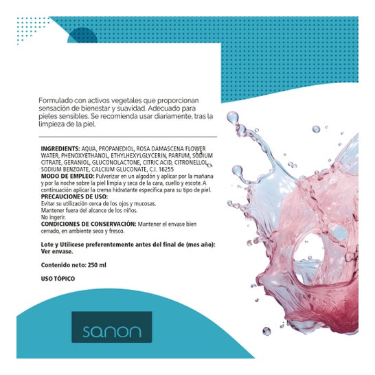 Sanon Agua de Rosas 250ml