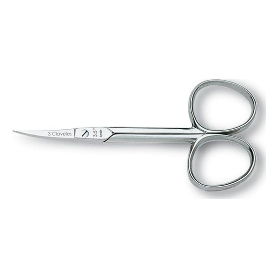 3 Carnations scissors manicure curved 3.5'' 9cm 1ud