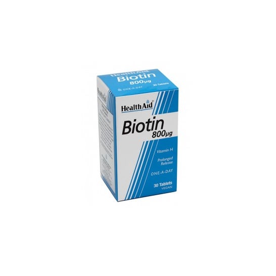 Health Aid Biotina 800 Microgramos 30 comp