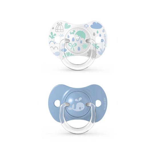 Suavinex Soother SX Silicon Memories Blue 18M 2uds