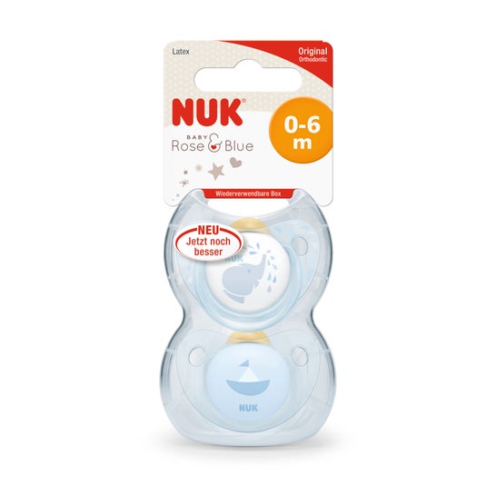 Nuk™ anatomical latex pacifier size 1 blue 2 uts