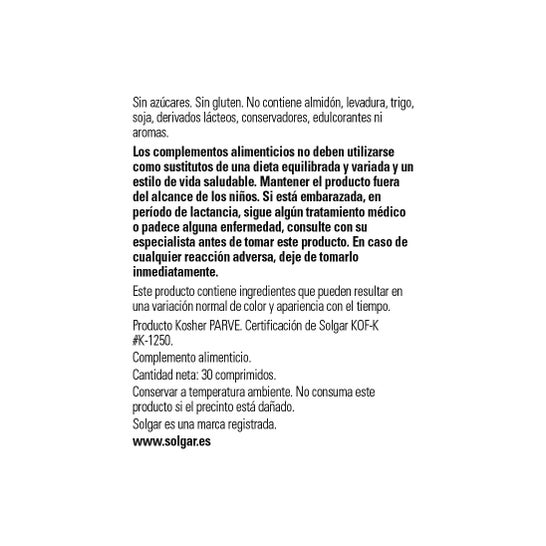Solgar L-Carnitina 500 mg 30 comp