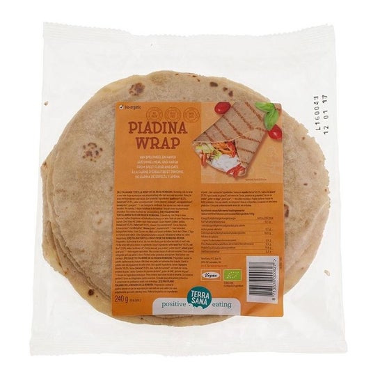 Terrasana Piadina Wrap Farina Grano Integrale e Avena Bio 240g