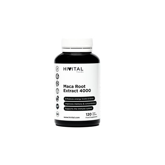 Hivital Foods Estratto di Maca peruviano Concentrato di Maca 4000 mg 120 caps