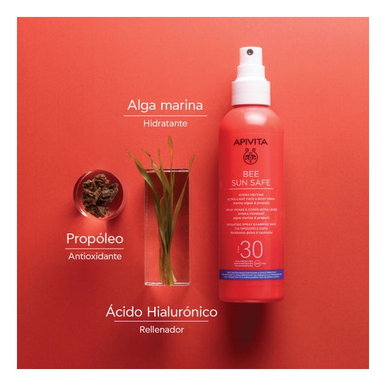 Apivita Bee Sun Safe Spray Hydra Melting Ultra Ligero Facial & Corporal Spf30 200 ml