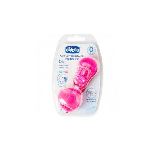 Chicco® Baby clip protege chupete color rosa 1ud