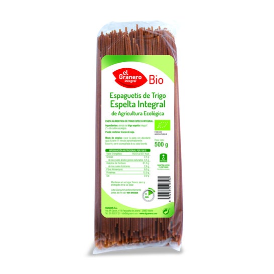 Granero Alimentacion Espaguetis Espelta Integbio 500g