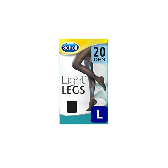 Scholl Light Legs medias de compresión ligera 20DEN color negro Talla L 1ud