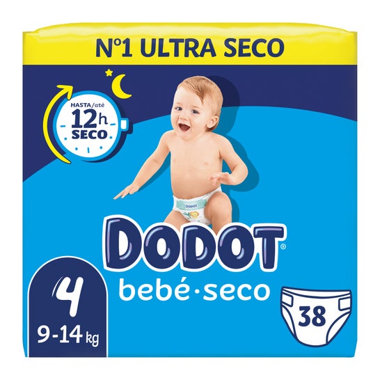 Dodot Pañal Bebé Seco Talla 4 9-14kg 38uds