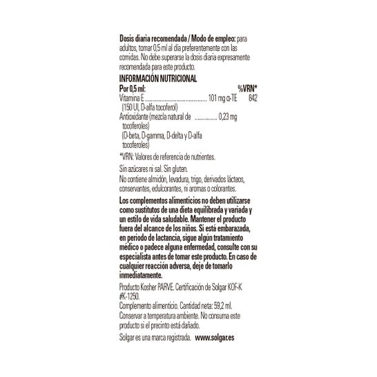 Solgar Vitamina E Líquida 59 2 ml