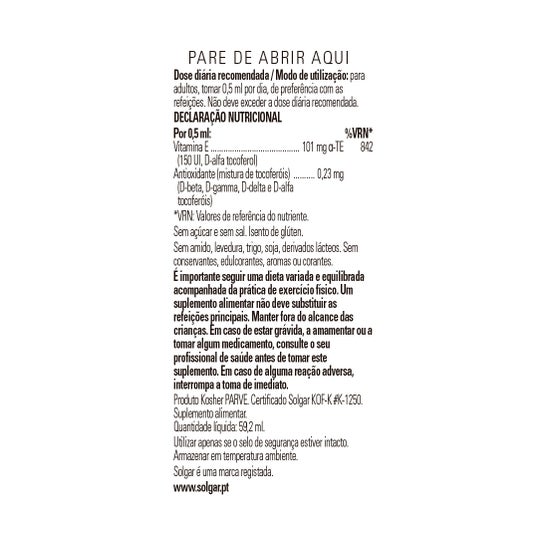 Solgar Vitamina E Líquida 59 2 ml