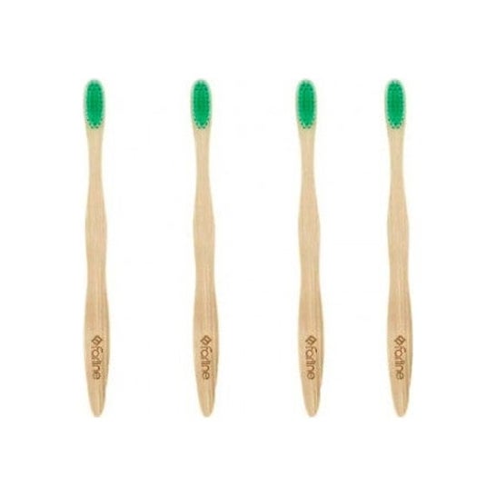 Farline Bamboo Toothbrush Green 1pc