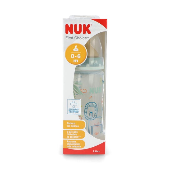 Nuk Latex Baby Bottle Jungle 0-6M 300ml