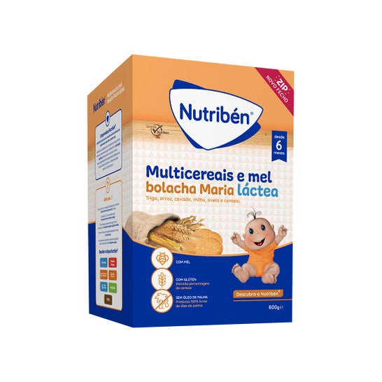 Nutribén Multicereais e Mel com Bolacha Maria Láctea +6m 600g