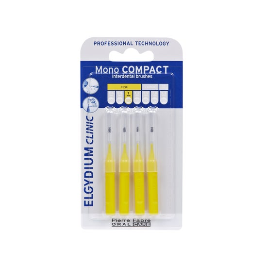 Elgydium Clinic Mono Compact Cepillos Interdentales 1mm Amarillo 4uds Elgydium Clinic Mono Compact Cepillos Interdentales 1mm Amarillo 4uds