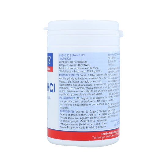 Lamberts Betaina HCL con Pepsina 180comp
