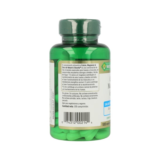 Nature's Bounty Calcio, Magnesio y Zinc 100 comp
