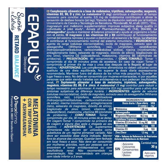 Epaplus Sleep Melatonin Retard Balance 60comp Epaplus Sleep Melatonin Retard Balance 60comp