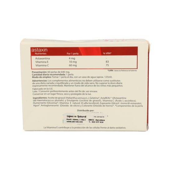 Vbyotics Astaxin 625mg 60 Perlas