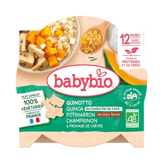 BabyBio Quinotto Quinoa Calabaza Champiñon +12M 230 g
