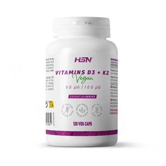 HSN Vitaminas D3 2000UI + K2 100mcg 120vcaps