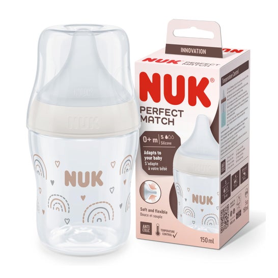 Nuk Perfect Match Biberón Silicona Pp 0M+ Rainbow 150ml 1ud