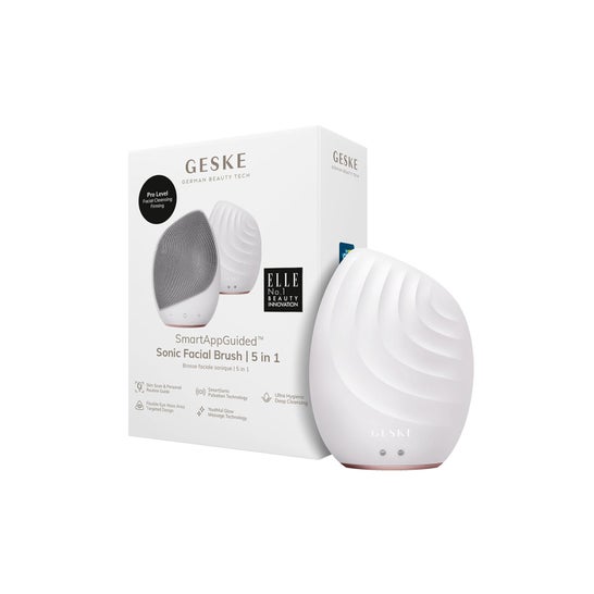 Geske SmartAppGuided Sonic Facial Brush 5 In 1 White Rose Gold 1ud