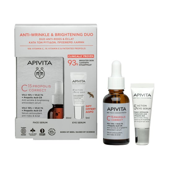 Apivita C15 Propolis Korrigerende Serum 30 ml + 5 Action Øjenserum 5 ml