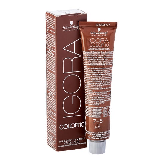 Schwarzkopf Igora Color 10 Tinte 7-5 Rubio Medio Dorado 60ml