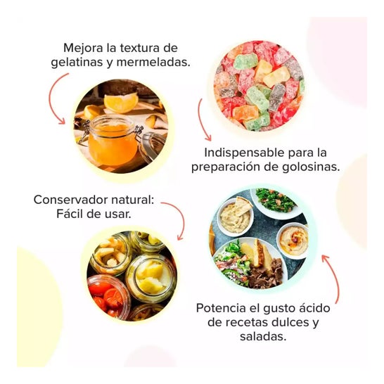 HSN Ácido Cítrico en Polvo 500g
