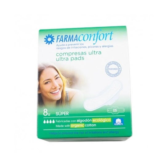 Farmaconfort Compresas Ultrafinas 100% Algodón 8uds