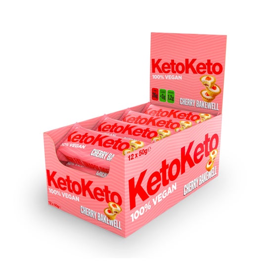 Keto Keto Pack barritas veganas de cereza y almendras 12x50g