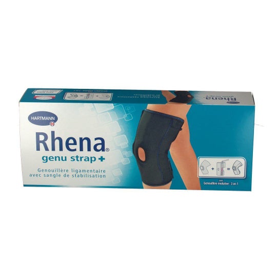 Rhena Genu Strap+ Ortesi per Ginocchio con Cinghia di Stabilizzazione T2 Nero 1 Unit�