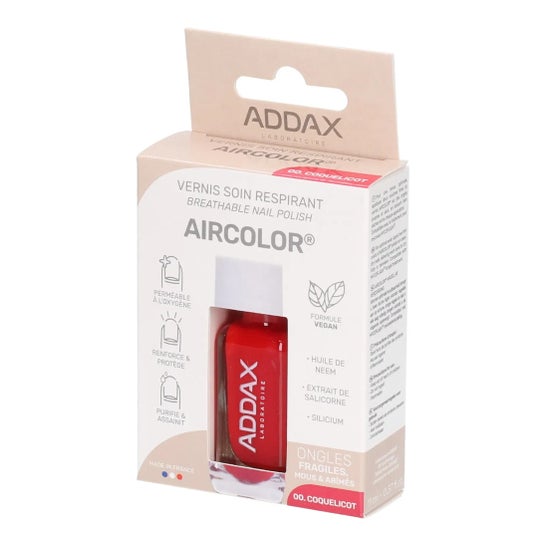 Addax Aircolor Atmungsaktiver Nagellack 00 Coquelicot 11 ml