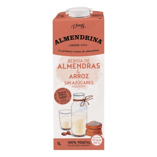 Almendrina Bebida de Almendras y Arroz Sin AzÚcares Bio 1L