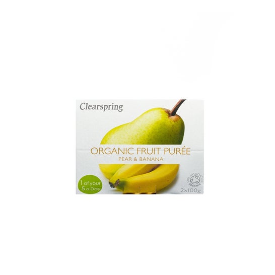 Clearspring Potito de Pera y Plátano Bio 2x100g