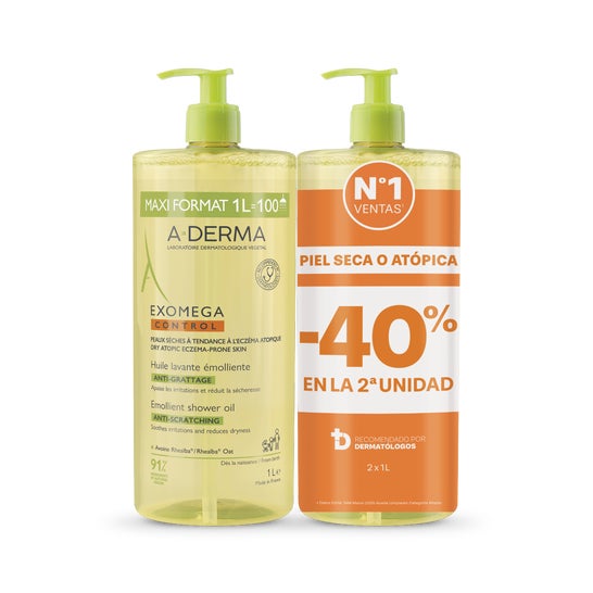 A-Derma Exomega Control Aceite Limpiador 2x1000 ml