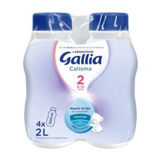 Gallia Calisma Lait 2ème Âge 6-12 Mois Bouteilles 4x500ml
