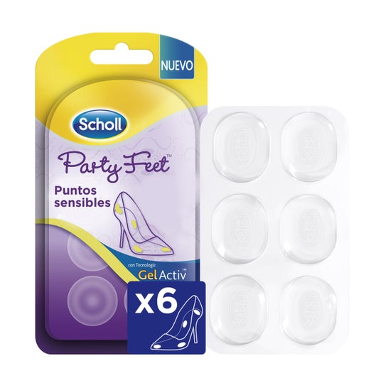 Scholl Party Feet Sensitive Points 6uds